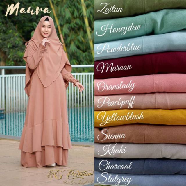 Maura Basic Dress ori NG premium by nararya