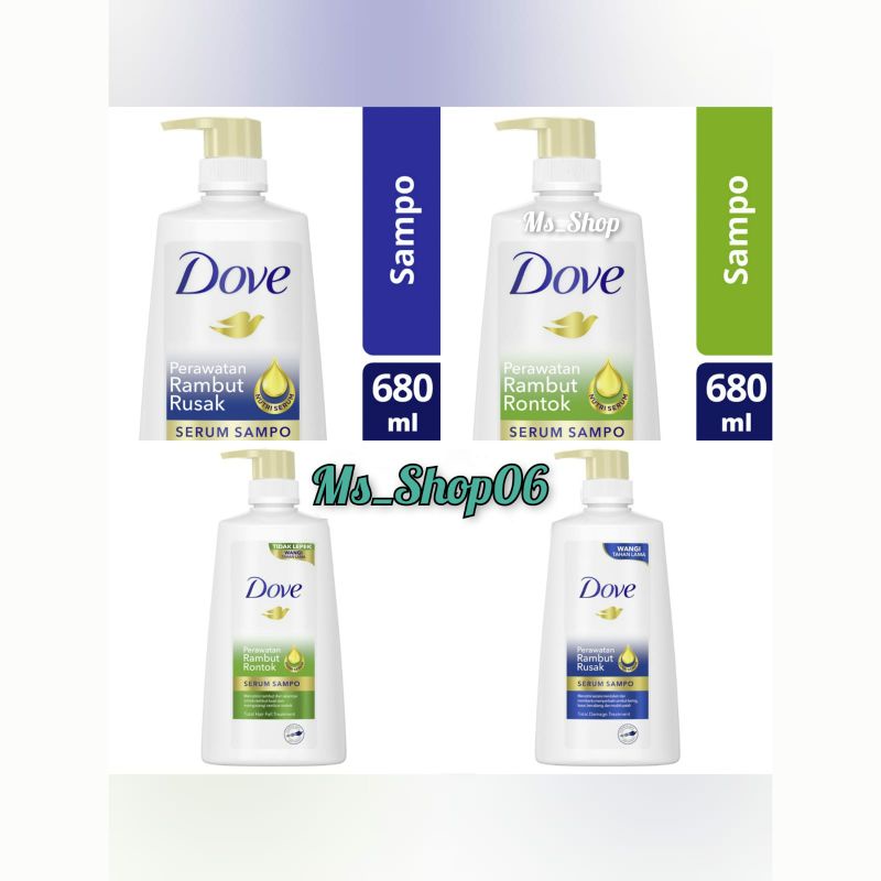 Dove Shampo Rambut Rontok / Rambut Rusak // 680ml/900ml