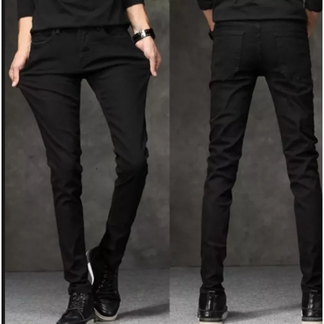 CELANA PANJANG PRIA / JEANS PRIA / CELANA SLIMFIT / SKINNY / PENSIL HITAM