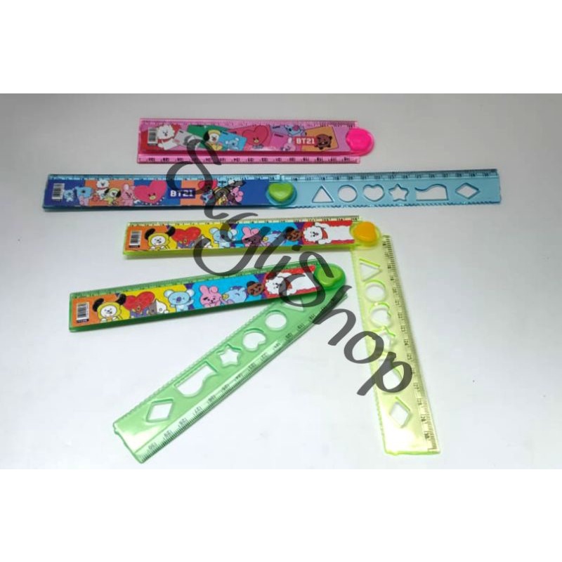 

Penggaris Lipat 30cm Motif Kpop, Mistar Plastik, Penggaris Geometri Anak