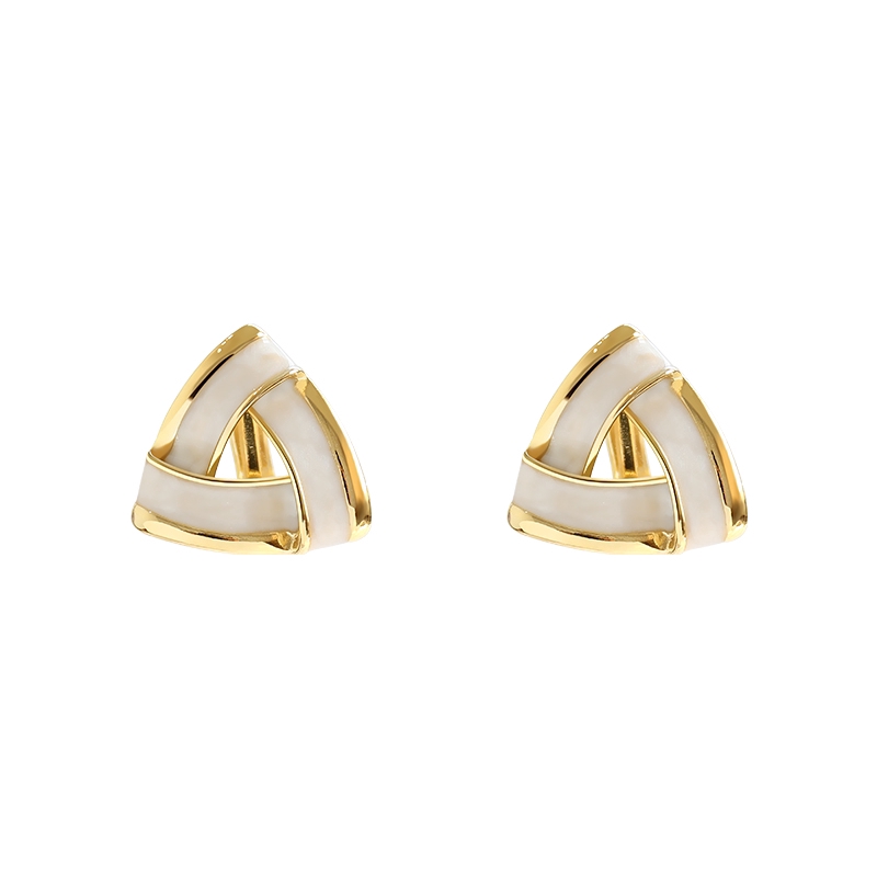 Fashion wanita aksesoris anting segitiga geometris retro