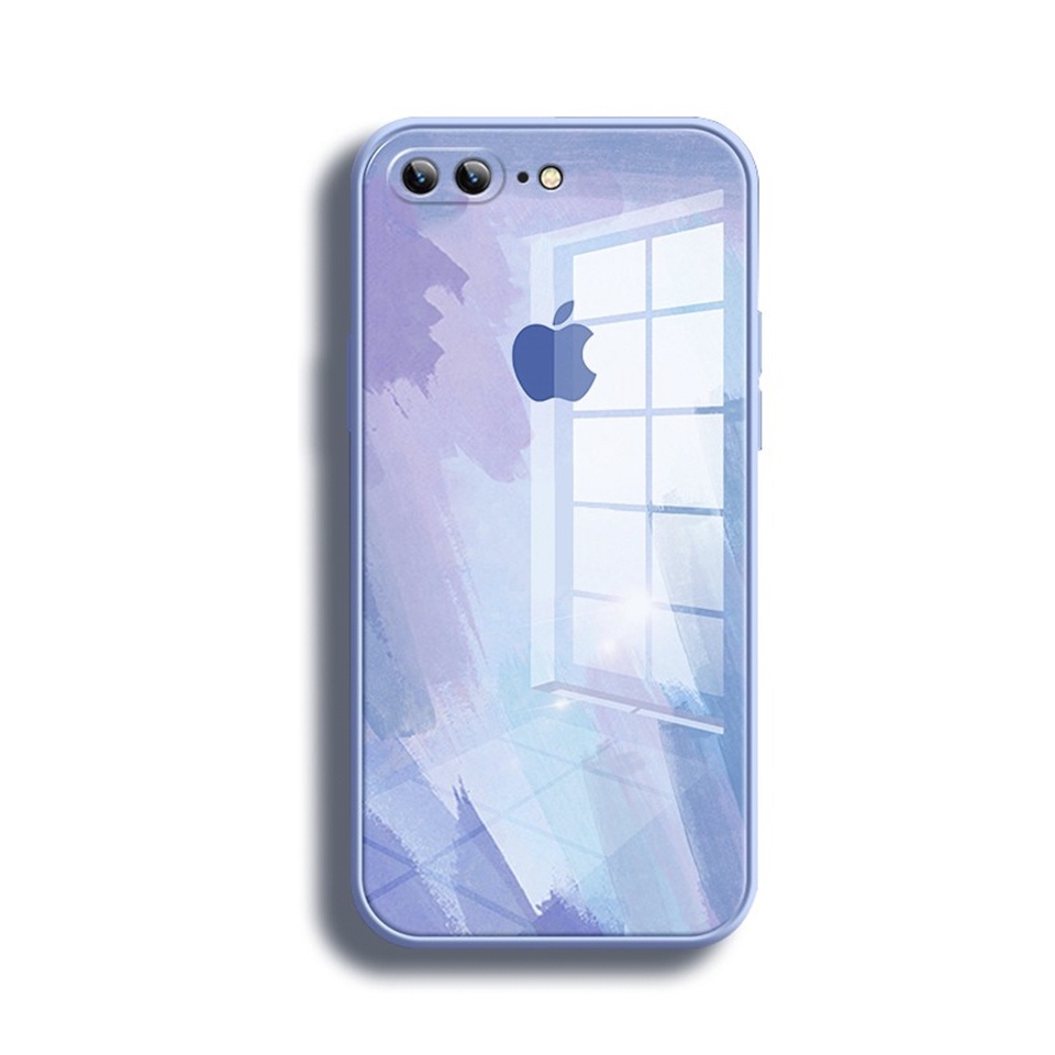 SOFT CASE CASING SILICONE FOR IPHONE 6 6g 6S 6PLUS 6SPLUS PLUS SOFTCASE WITH LOGO TEMPERED GLASS