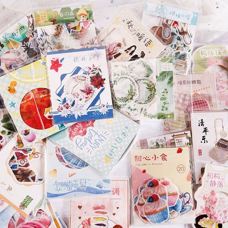 

HI170 Stiker 40pcs Desain Kreatif Mochi Donut Dekorasi Jurnal