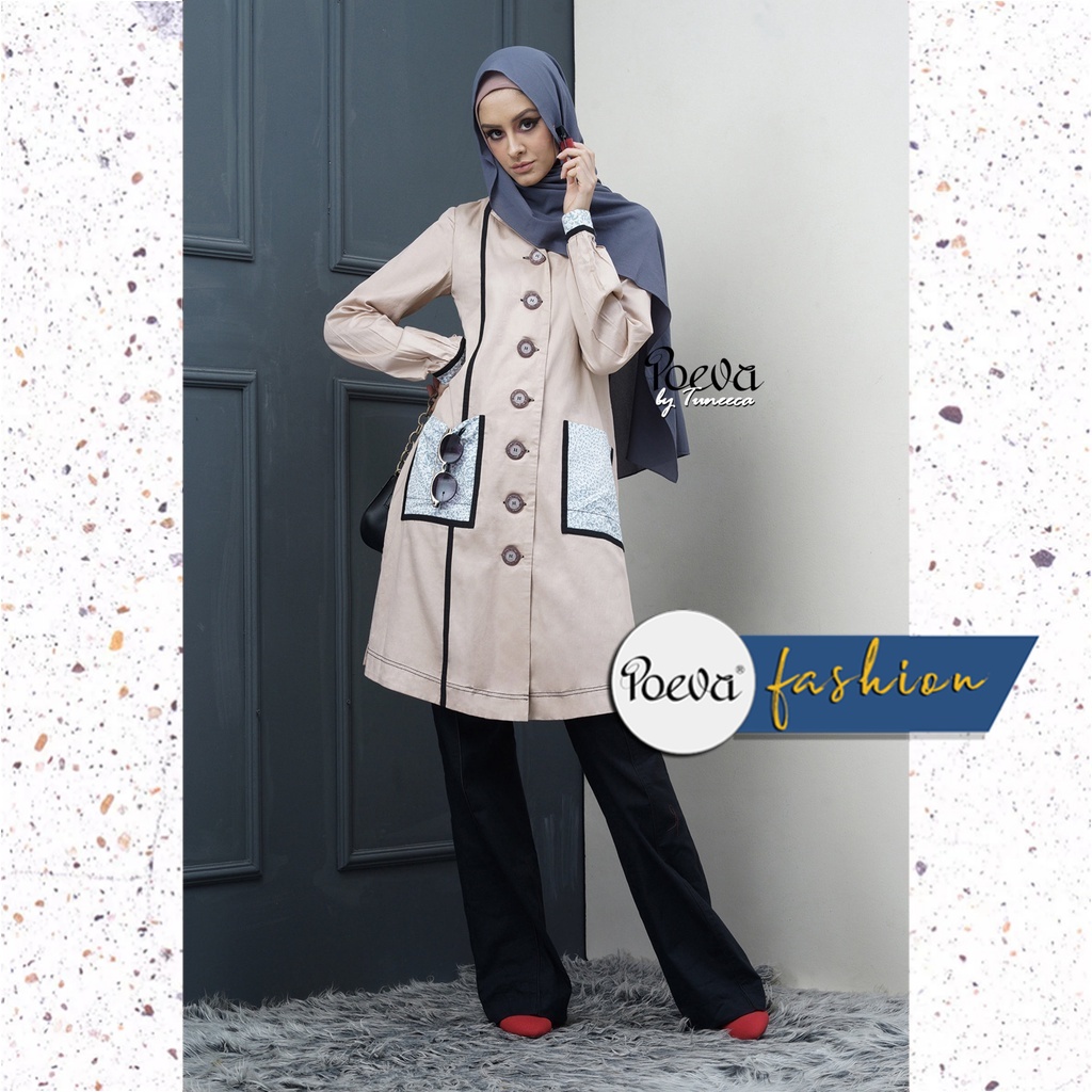 Atasan Wanita Lengan Panjang Atasan Wanita Blouse POEVA PV-0719022