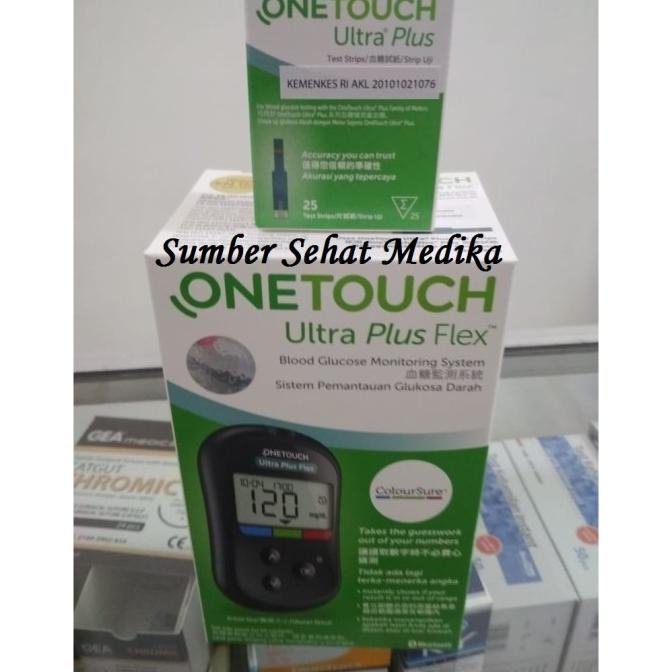One Touch Ultra Plus Flex Blood Glucose Meter Strip 25's Test ONETOUCH