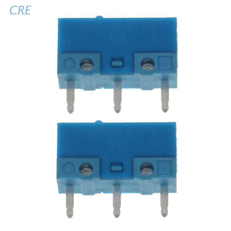 CRE  2Pcs Original HUANO Blue Dot Blue Shell 0.74N Mouse Micro Switch Gold Alloy Contacts 50 Millions Lifetime