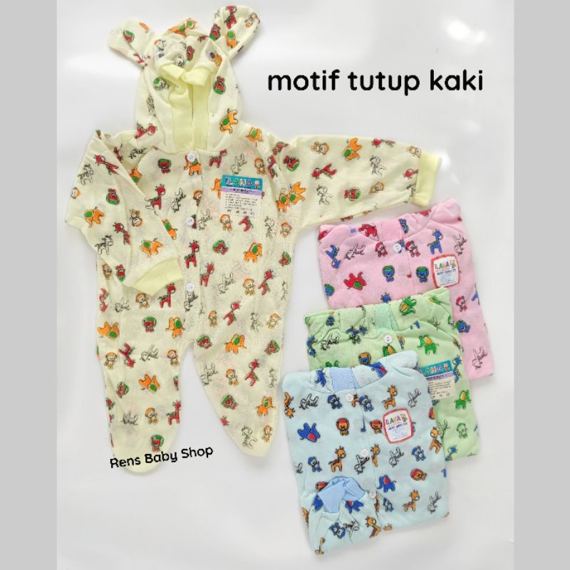 PIP Jumper jumsuit motif/polos bayi panjang kancing depan Newborn