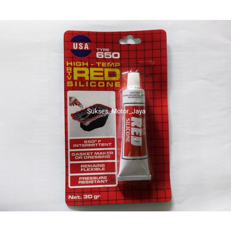 

Lem Gasket / Red Silicone USA 30gr