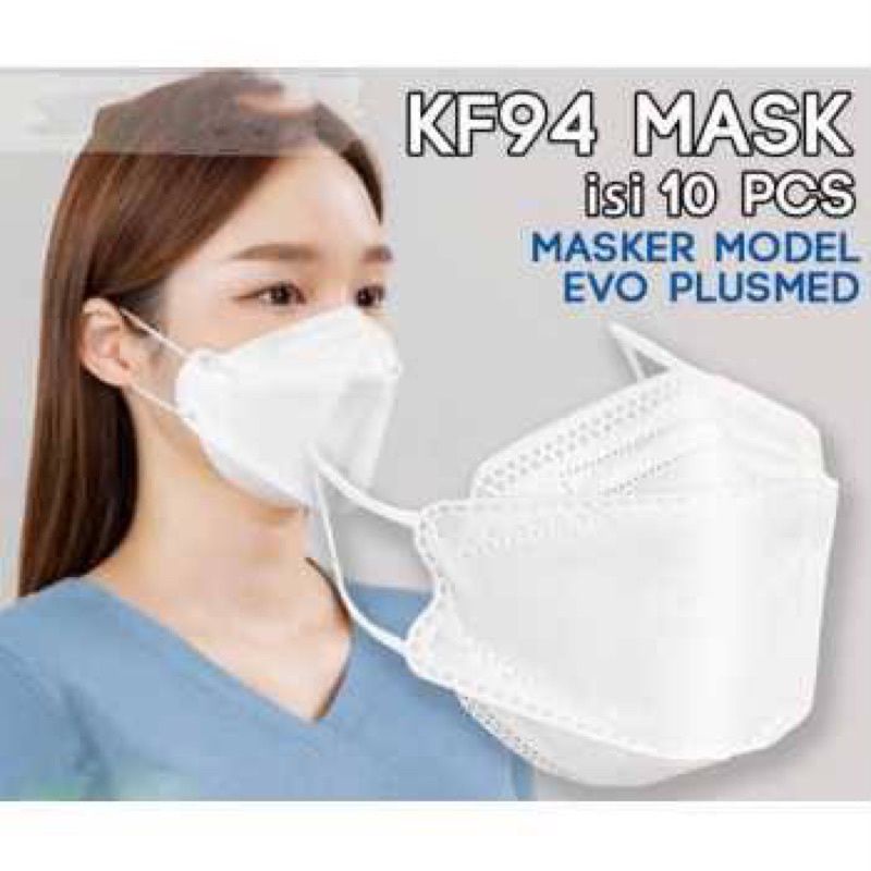 MASKER KF 94 PLY 1 BUNGKUS ISI 10 PICS - DIPOSABLE FACE MASK