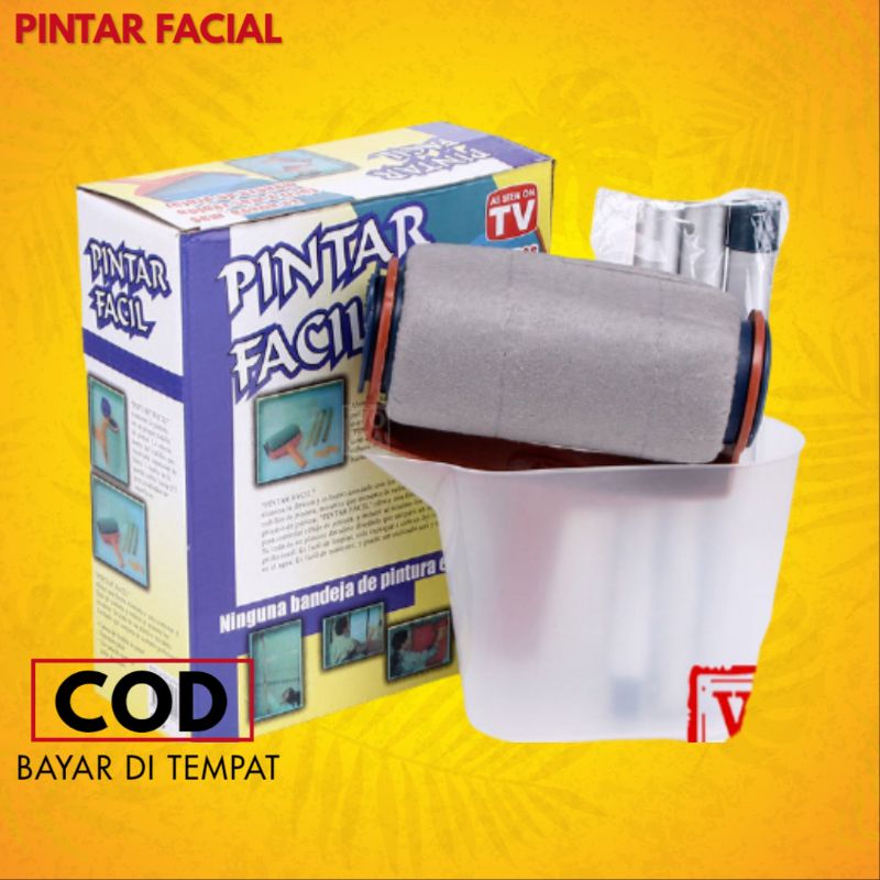 Roll Cat Pintar Facial Smart Paint Roller Cat Dinding Kuas Cat Tembok