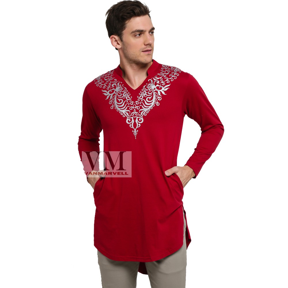 VM Baju Koko Jumbo Gamis Jumbo Merah Maroon GK-03