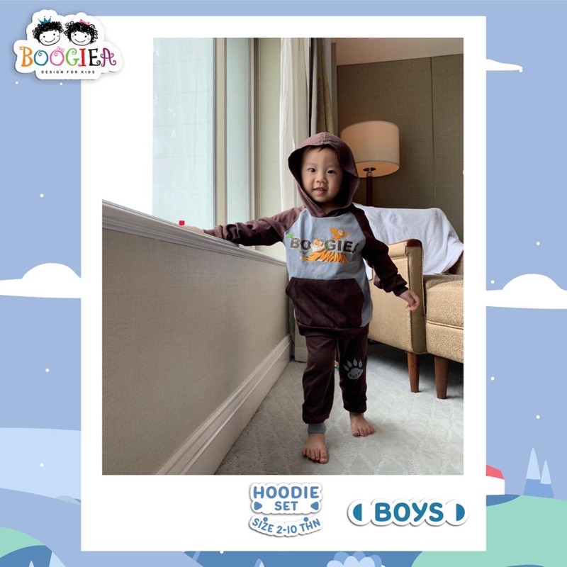 Setelan Piyama Anak Pajamas Hoodie Boogiea