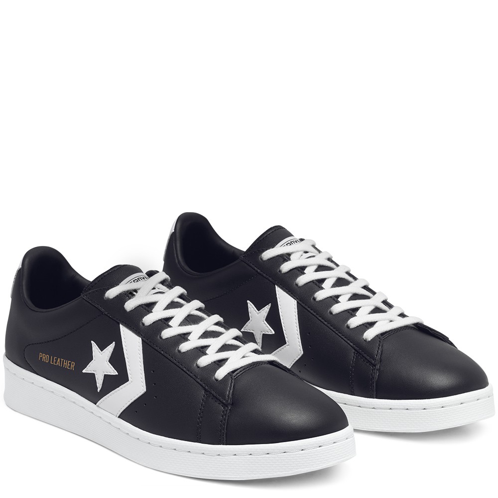 Sepatu Converse Pro Leather Ox Black White Murah