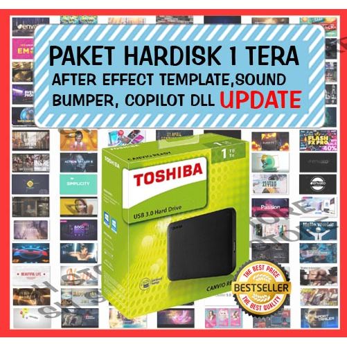 TERLARIS PAKET AFTER EFFECT PREMIUM HARDISK 1 TERA PAKET LENGKAP