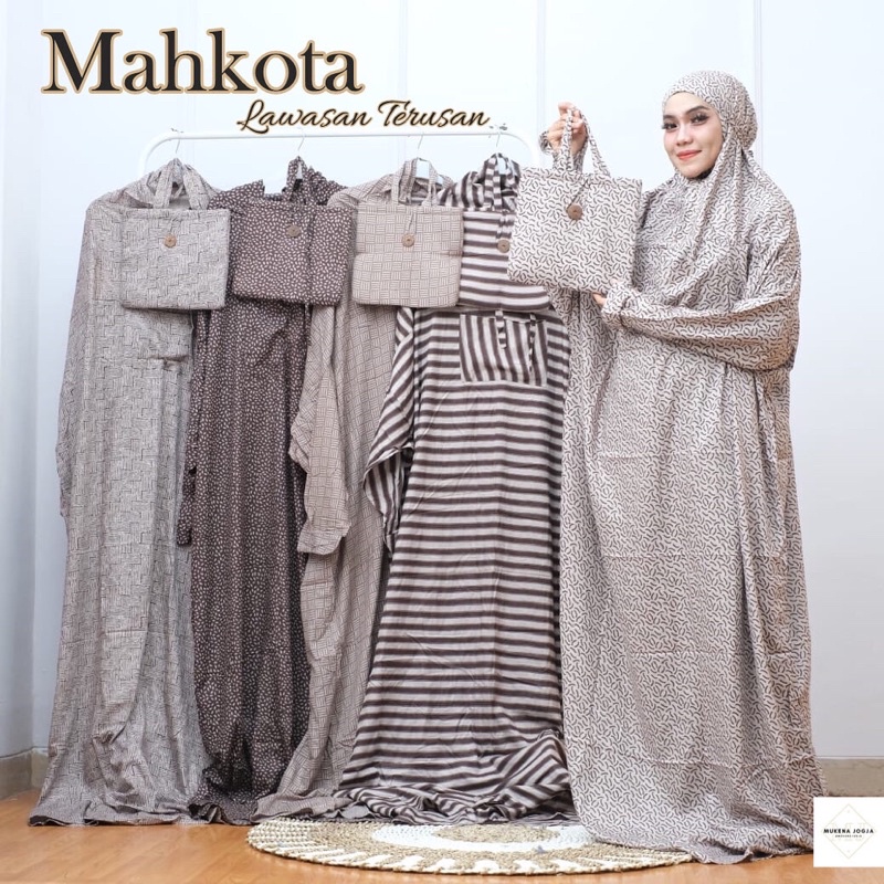 MUKENA BATIK MAHKOTA MODEL TERUSAN