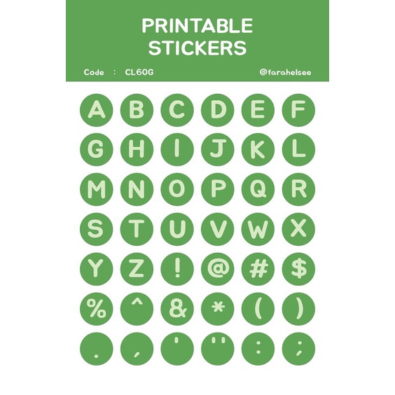 

Sticker Alphabeth Kiss cutt