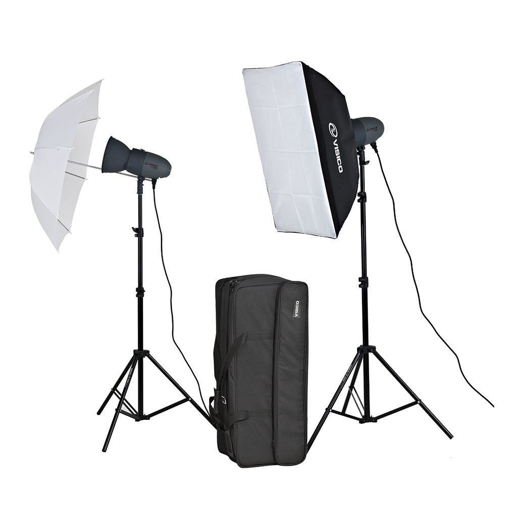 Paket Studio Visico VL-400 Plus Softbox Kit 2 Flash Head