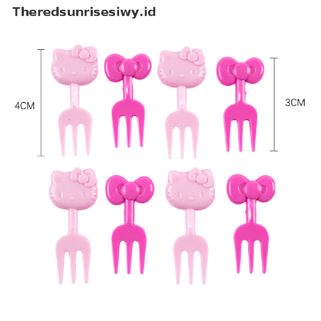 # Alat Pemotong Buah # 8pcs Garpu Buah / Kue / Dessert Mini Bentuk Kartun Hewan Untuk Dekorasi Pesta Anak Selection