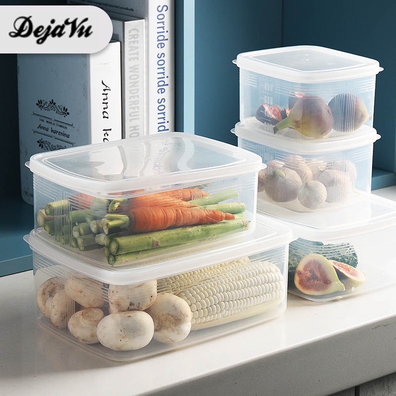 Dejavu Food Container Kulkas Toples Plastik Tempat Makanan Kotak Kecil Storage Kontainer Box Toples 