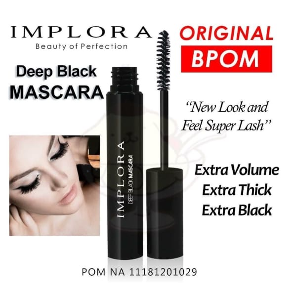 ✿ELYSABETHME✿  Implora deep black mascara maskara waterproof hitam fiber super hitam waterproof transferproof