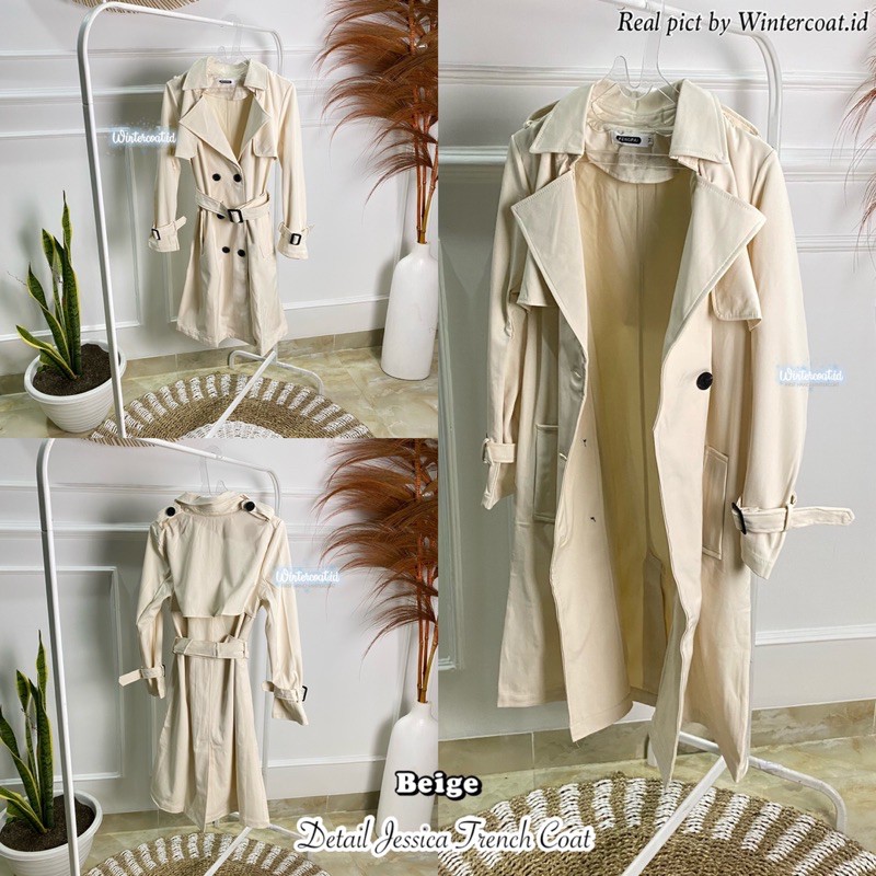 Trench Coat wanita Jessica Mantel Autumn winter women hangat trunk import korea