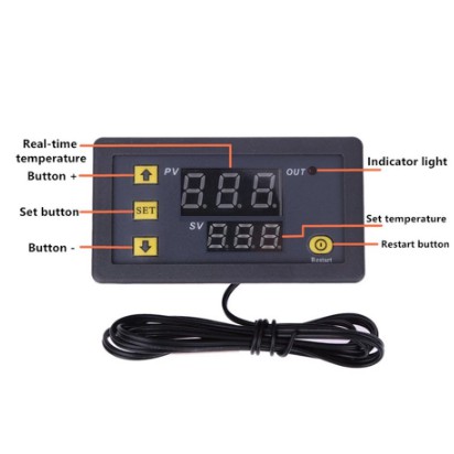 Termostat Thermostat Digital W3230 DC 12V Temperature Controller LED  Alat Pengatur Suhu