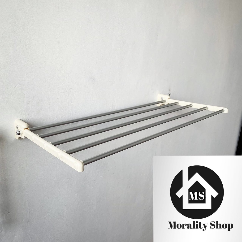 Rak Gantungan Handuk Lipat 5 susun Aluminium - Towel Rack Tempat Jemur Handuk 60 cm Rak Tempat Handuk