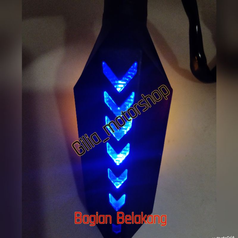 Lampu sen LED Panah TSS 2 sisi depan belakang nyala Running Universal Cb CBR Vixion Tiger xabre crf Scorpio dll