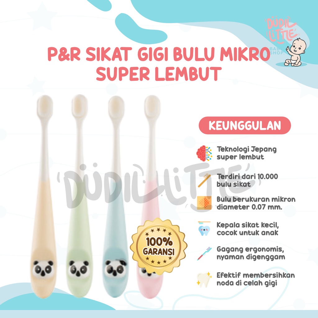 Sikat Gigi Anak Super Lembut P&amp;R Expert Series 10000+ Bulu Mikro