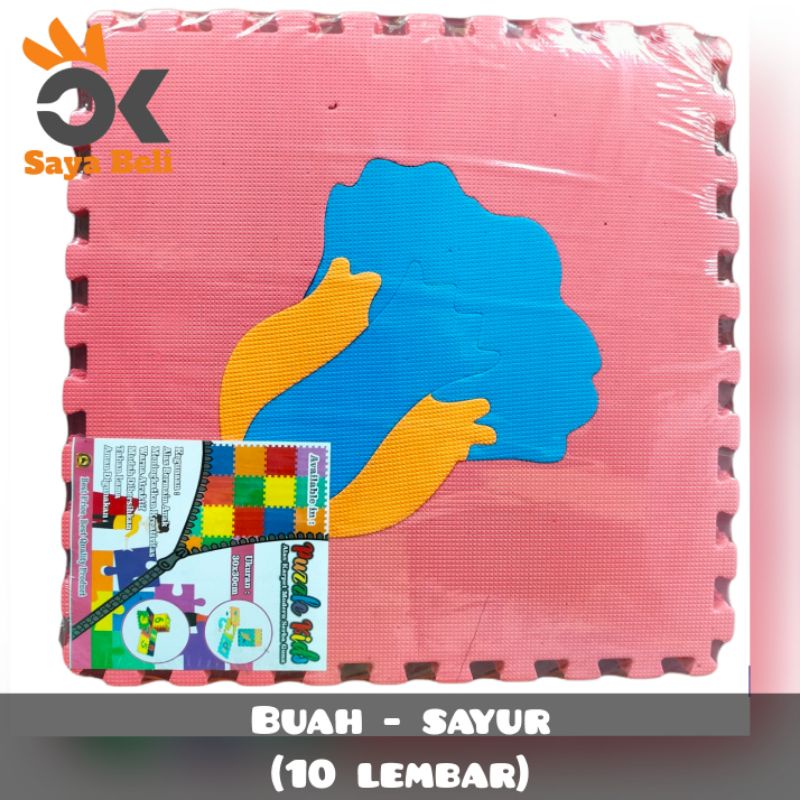 EVAMAT MATRAS/ PUZZLE KIDS EDUKASI TEBAL 30x30x1CM PUZLE ANAK/ LANTAI/ EVAMAT/ PLAYMAT/ MOTIF HURUF/ ABJAD/ ANGKA/ BUAH