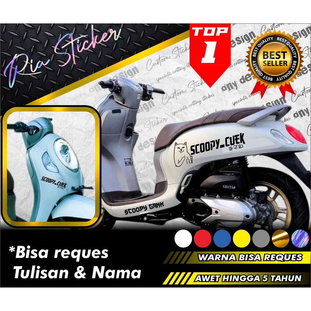 CUTTING sticker striping SCOOPY CUEK kucing lucu