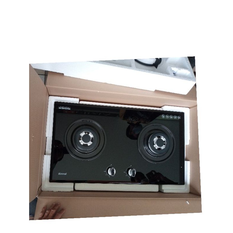 (COD Ready) Kompor tanam gas Rinnai RB 772 ROG / 2 tungku /  Udah Safety gas