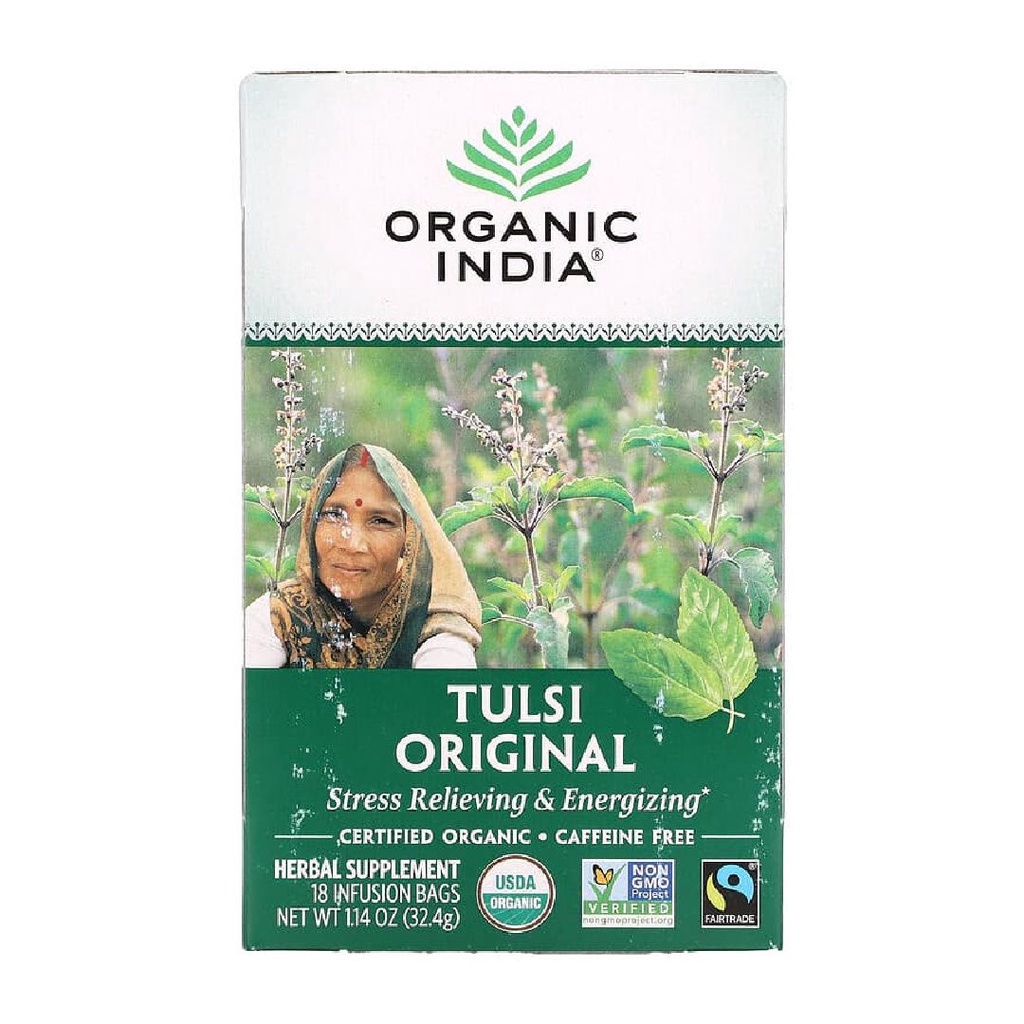 Organic India Tulsi Original Stress Relief &amp; Energy Tea 18s x 1.8g