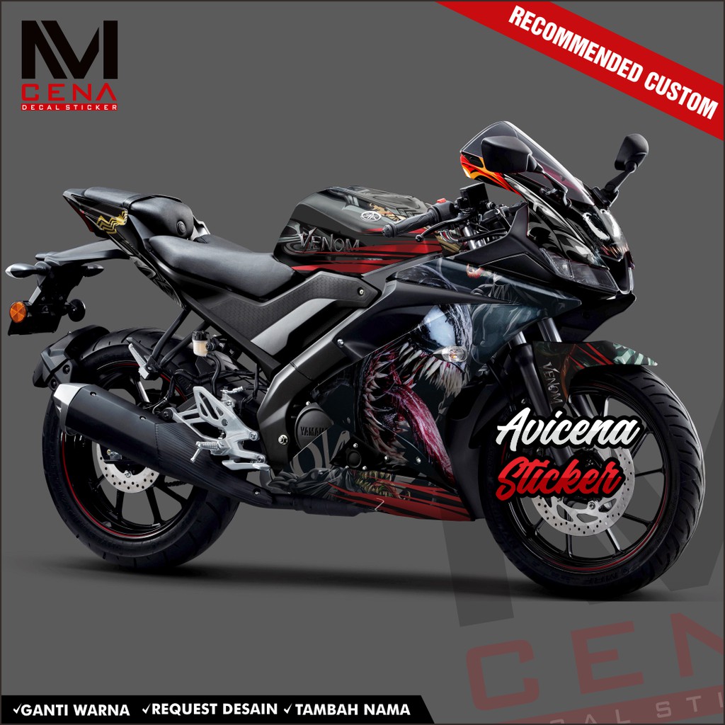 Sticker Decal R15 V3 Full Body Decal Sticker Yamaha R15 V3 Striping r15 v3 full body Gx Venom