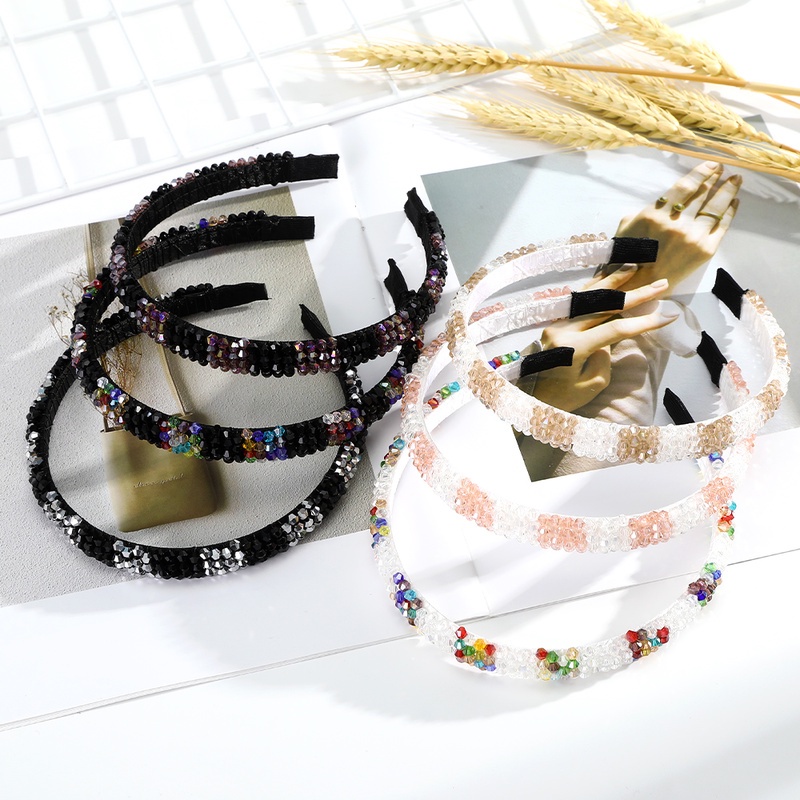 Korean Crystal Rhinestone Headband for Women Fashion Temperament Hairband Girls Hair Accessories