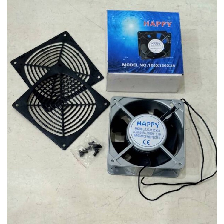 WINNER / HAPPY Kipas AC 220V 12x12cm Cooling Exhaust FAN 220 Volt 12 cm