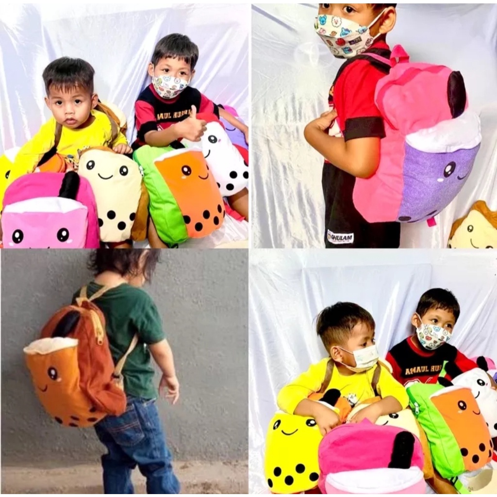 Tas Boba Viral High Quality 6 Warna // Ransel Boba Pink Kuning Coklat Hijau Merah | BONEKA BOBA LED UKURAN GALON | BANTAL BOBA JUMBO | GULING BOBA JUMBO | BONEKA BOBA RAINBOW | BONEKA VIRAL | BOBEKA BOBA TERLARIS | BONEKA BOBA TERMURAH RAFFASYAFZ SHOP