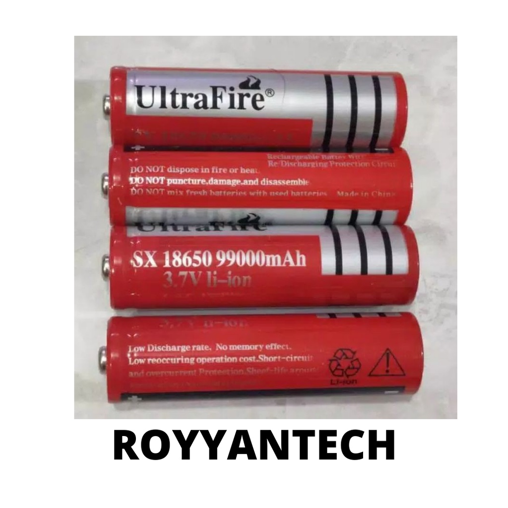 BATERAI ULTRAFIRE 3.7V 99000MAH BATERAI SENTER POLICE