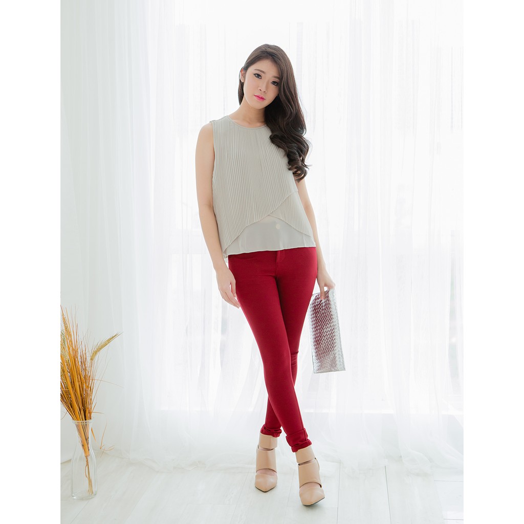 Yuan Market - Celana Bahan Superstretch Coated Trousers