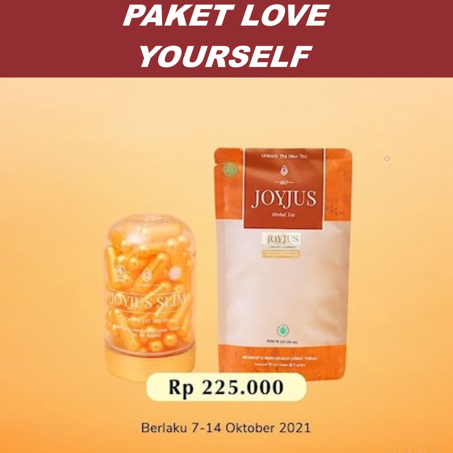 PAKET LOVE YOURSELF ( 1 JOYJUS Capsule + 1 JOYJUS SLIM TEA )