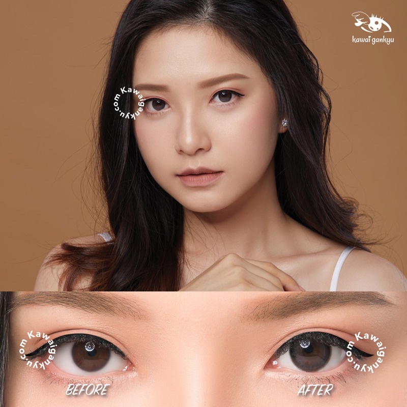 KawaiGankyu Softlens - Kitty kelly gray (1botol)