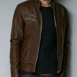 jaket kulit asli pria trendy model anak langit