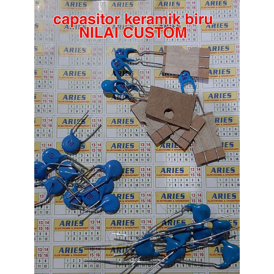 Capasitor keramik biru NILAI CUSTOM