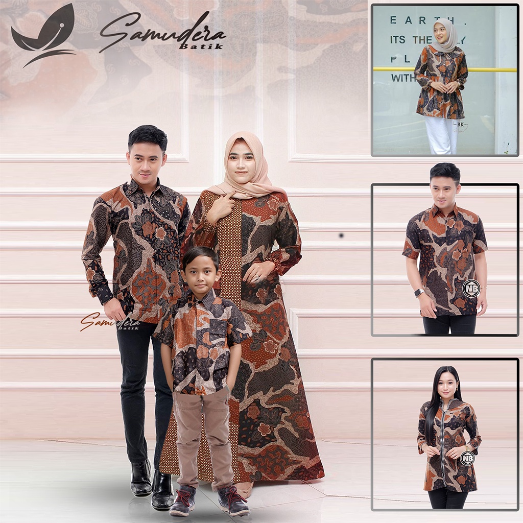 Maura Couple - Sania Ruffle Batik Couple Ori Ndoro Jowi Garansi Termurah Shopee - BATIK MODERN SOLO