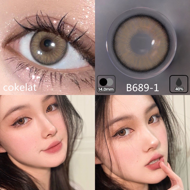 （COD）1 pasang lensa kontak warna diameter 14-14.50MM softlenssoftlens matasoftlens mata korea