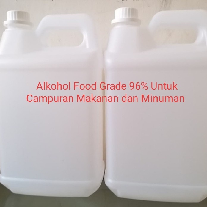 

alkohol 96% food grade untuk campuran makanan dan minuman/5 liter