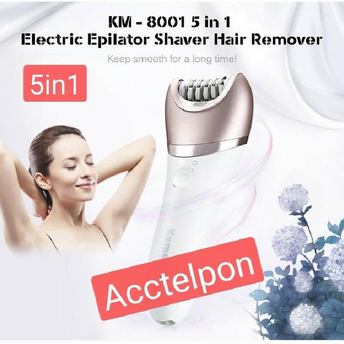 Sicssors New Kemei Km-8001 5 In 1 Lady Electric Epilator Shaver Hair