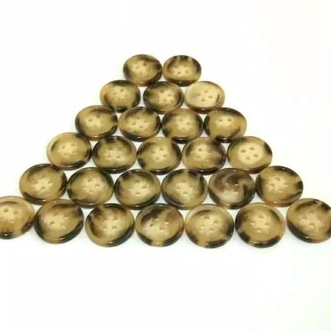 kancing baju gepeng 25mm 100 - Kancing Baju Corak - Kancing Baju Lubang 4 Corak - Kancing Baju Besar