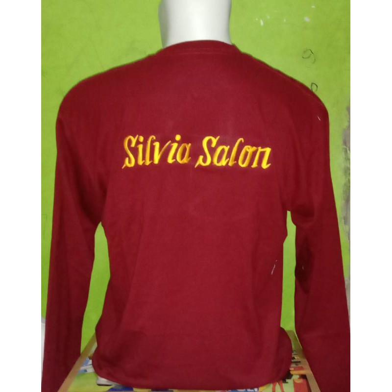 kaos dewasa lengan panjang free bordir nama