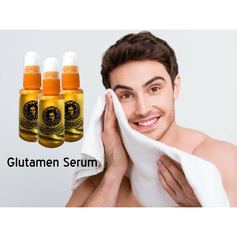 pemutih wajah pria cepat putih ampuh glutamen serum